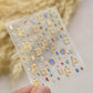 1 piece 5D color crystal star nail stickers high quality love shiny silver hollow smear rainbow flower jelly design nail sticker