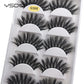 YSDO Eyelashes 3/5 Pairs Natural Long 3D Mink Lashes Fluffy Volume Mink False Eyelashes Cruelty Free Wispy Lashes Makeup Cilios