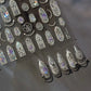 1piece 5D glass fragment nail sticker high quality stained glass window grille design glitter art decoration design nail sticker