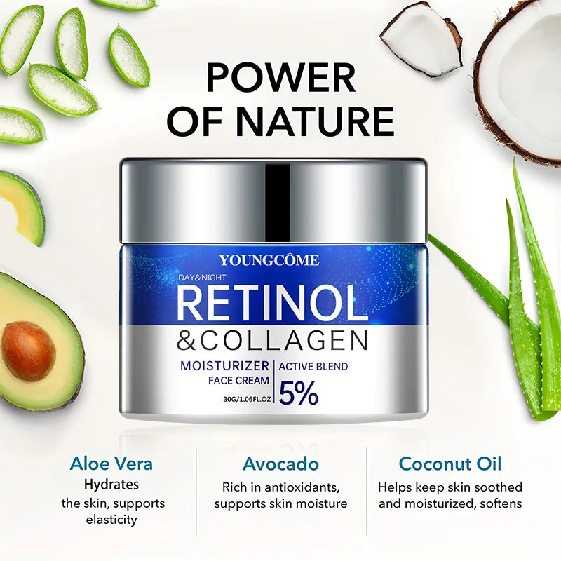 Retinol Anti-Aging Cream,Wrinkle Removal & Firming Face Moisturizer,Brightens Skin,Lifts & Smooths Fine Lines,Whitening Effect