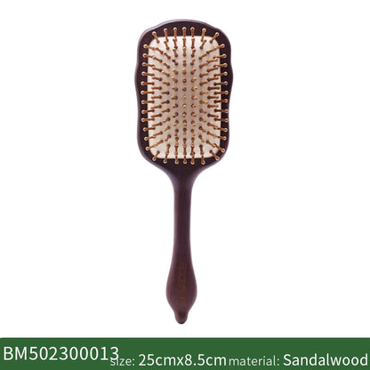 Detangling Hair Brush Women Custom Name Sandalwood HairBrush Wide Tooth Paddle Hairbrush Wood Comb for Hair Massage Scalp Brush
