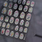 Wild Daisy Crystal Diamond Nail Sticker 5D Adhesive Flower Trendy Nail Art Stickers DIY Nail Art Decorations 3D Manicure Decals