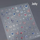 Cat's Eye 5D Gradient European Love Heart Gem Wing Crystal Geometric Colorful Self Adhesive Nail Art Stickers Manicure Decals