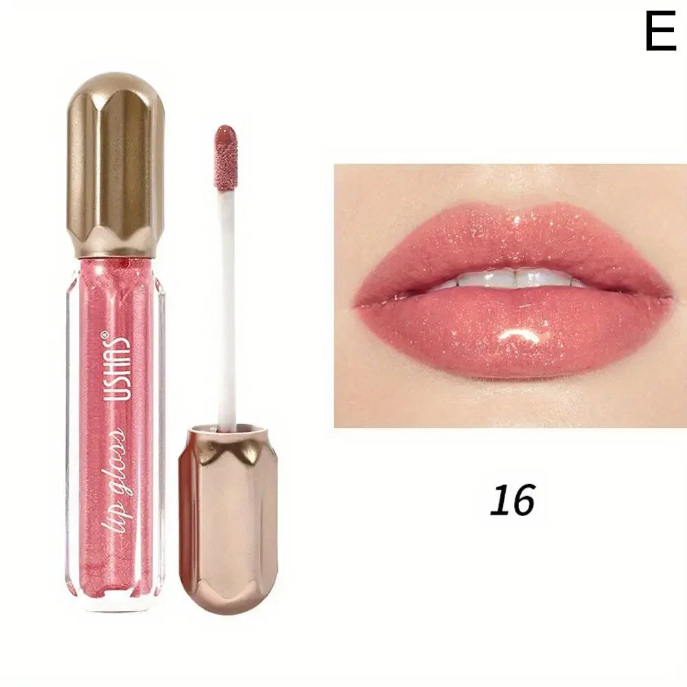 Mirror Pearl Lip Gloss for Women, Waterproof, Long Lasting, Moisturizing Lipstick, Shine Glitter, Glaze, Non Stick Cup, Lip M9F5