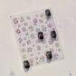 1 piece 5D color crystal star nail stickers high quality love shiny silver hollow smear rainbow flower jelly design nail sticker