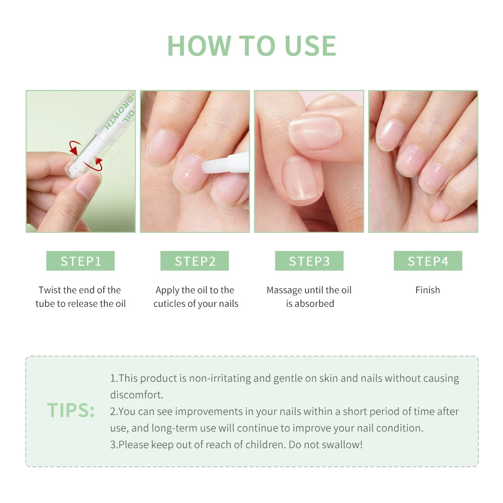 Nail Treat -Growth Nail Strengthener Healthy Strong Nail Growth Oil Help Splits Thin Nails Repair Manicure Nail Hardener Polish