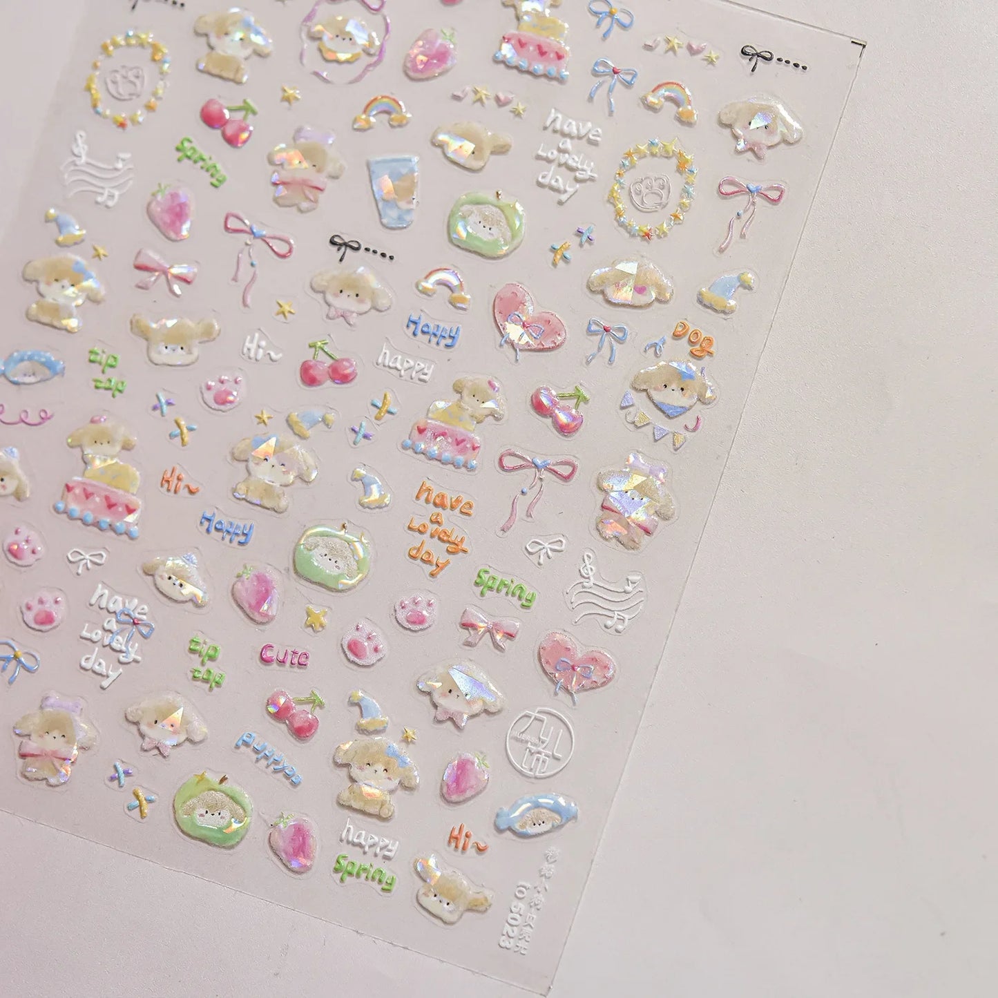 Colorful Water Bubble 5D Nail Art Stickers Goldfish Koi carp Dreamy Polarized Dreamlike Self Adhesive Delicate Manicure Decals