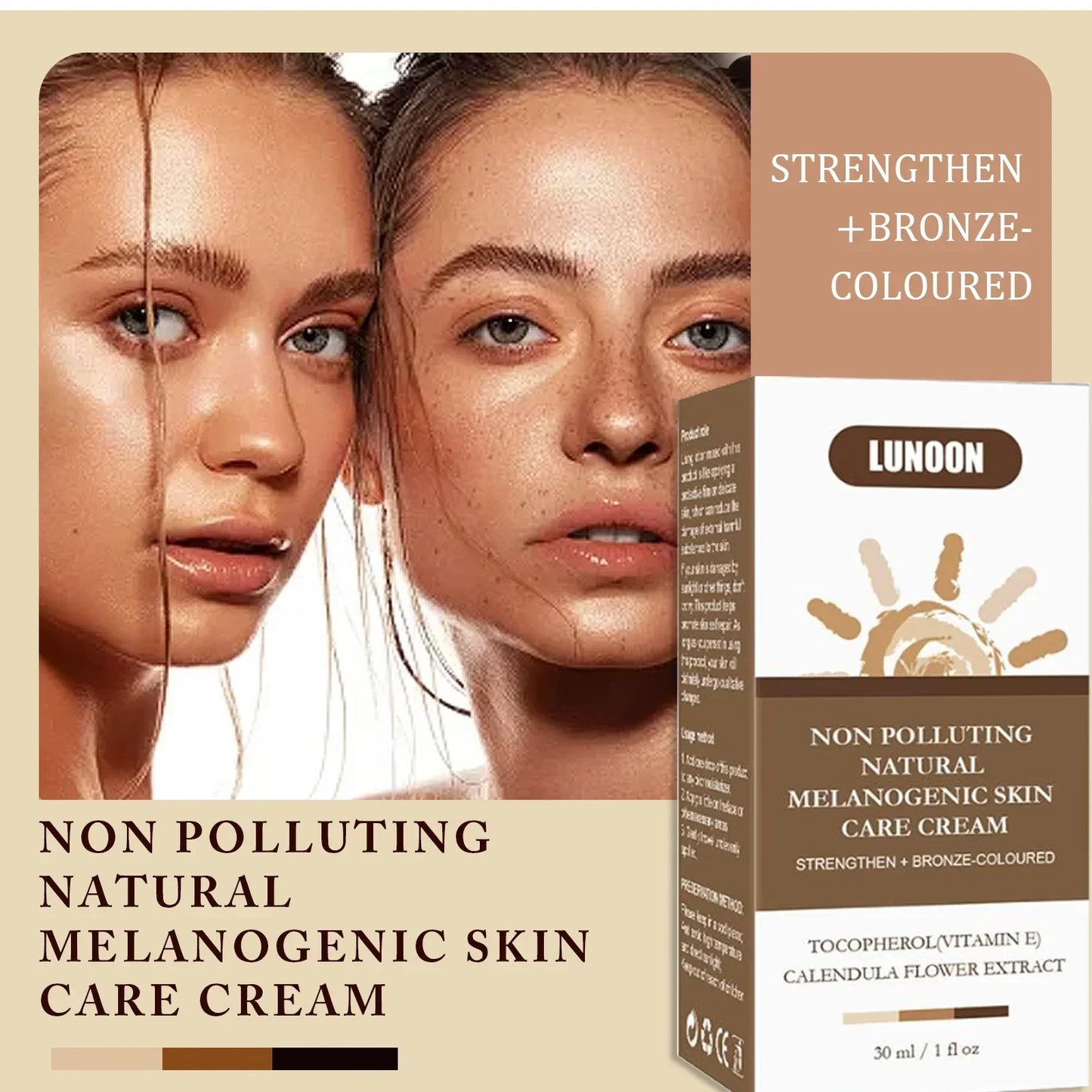 Natural Self Tanning Lotion Enhances Skin Melanin Bronzer For Face And Body Prevents Sunburn Sunless Tanning Cream