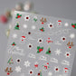 Gold Snowflake Bowknot Snowman Lovely Christmas 3D Self Adhesive Nail Art Sticker Rhinestone 5D Embossed Reliefs Manicure Decals