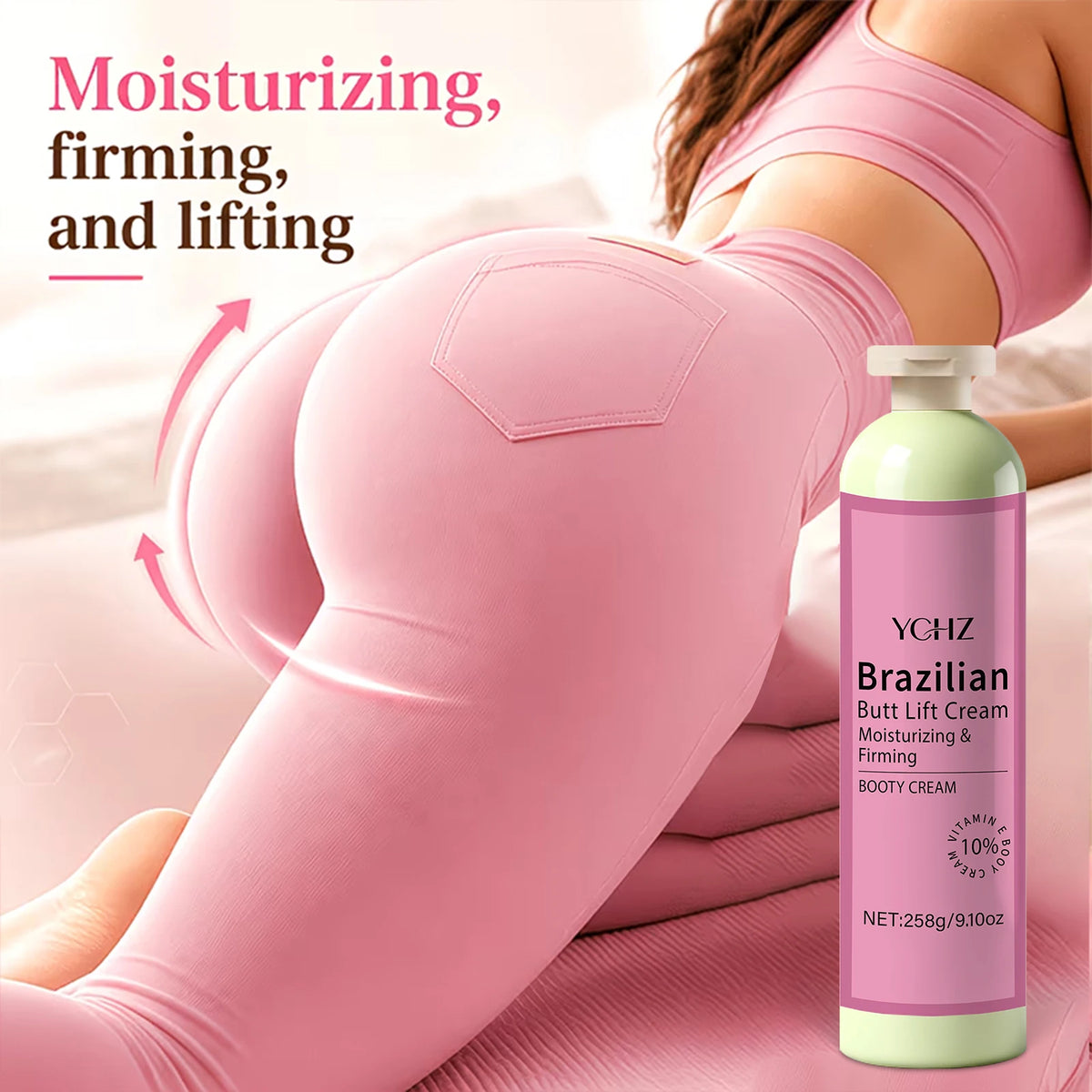 Butt-Lifting Cream, Containing Vitamin E - Instant Butt-Lifting and Firming Massage Gel, Suitable for All Skin Types, Designed Specifically for Butt Shaping and Care - 258g