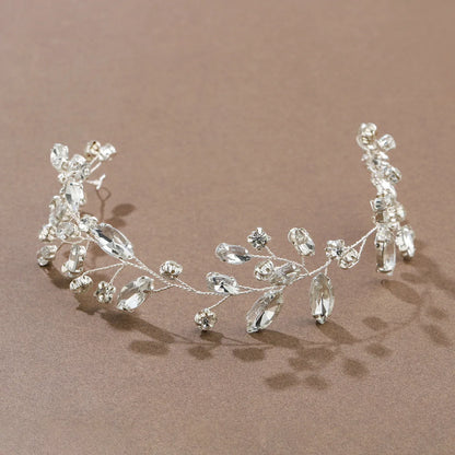 Flower rhinestone hair ornament Hair clip Handmade alloy rhinestone hair clip Bridal wedding hair ornament crystal hair ornament