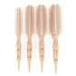 New Type Professional Wood Round Curly Combs For Women Hairdressing Massage Brush Salon Barber Aluminum Tube Hair Styling Comb