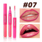 2 in 1 Matte Lip Liner Mirror Lip Gloss Waterproof Plumping Stain Hydrating Shiny Transparent Lip Oil Jelly Lips Contour Makeup