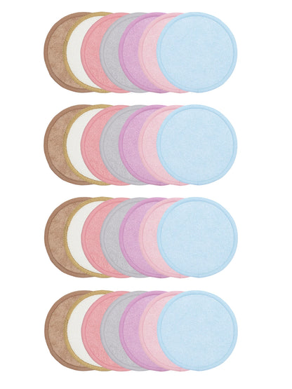 Bamboo Fiber Makeup Remover Pads 7/14/21/28 Pieces, 7-Day Mass Sale Soft Reusable Cotton Makeup Remover Pads for Face Cleanser