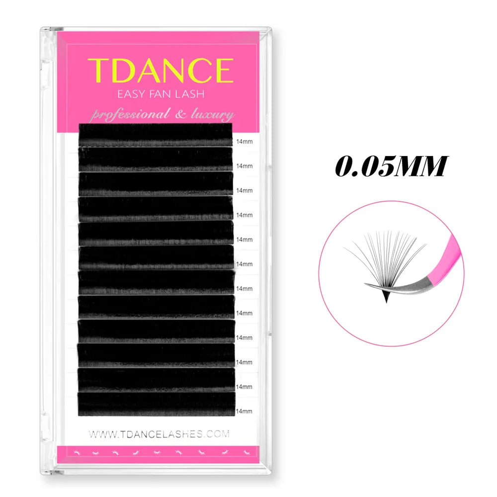 TDANCE Easy Fan Lashes Faux Mink Eyelash Extension Fast Bloom Austomatic Flowering Self-Making Volume Soft Natural Makeup Beauty