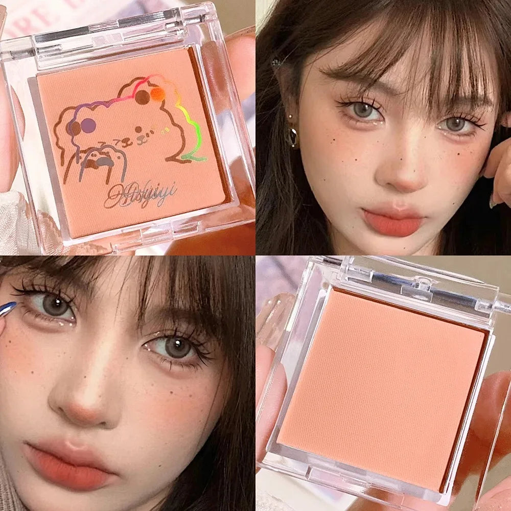 Matte Highlighter Powder in White-Natural 3D Brightening Eyeshadow Long-Lasting Eye Makeup Palette Brighten Face High Gloss