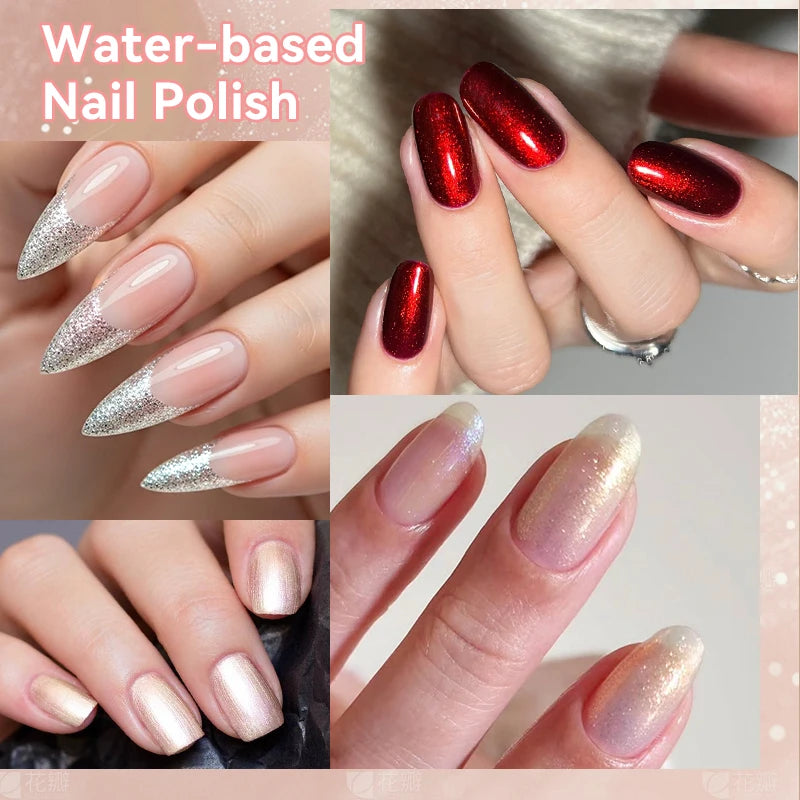 LILYCUTE 7ml Water-Based Nail Polish 40 Colors Long Lasting Quick Drying No Need of Lamp to Cure Nail Supplies For Nail Manicure