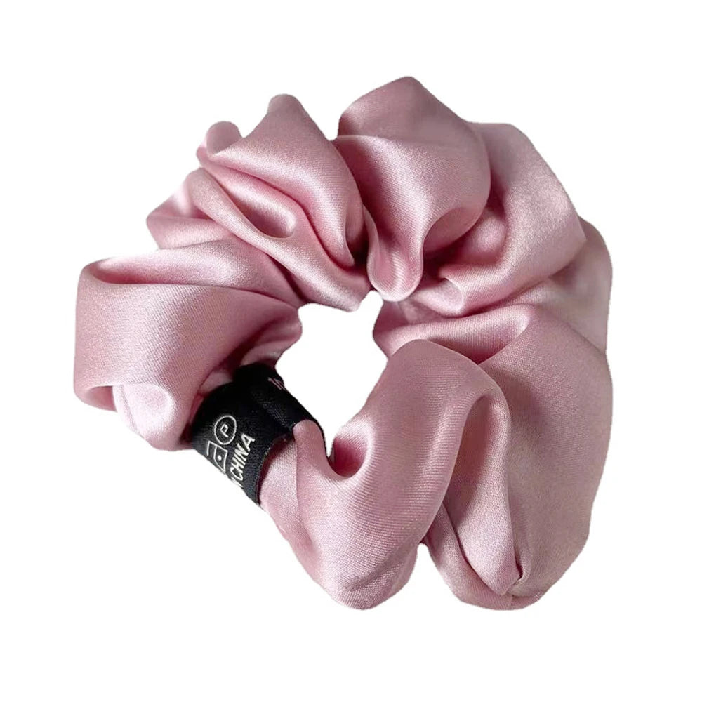 100% Pure Mulberry Silk Large Scrunchies Elastics Bands Hair Ties Gum Ropes Ponytail Holders Hair Accessories for Women Girls