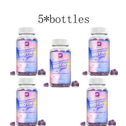 Vitamin Biotin Gummies 12,000 mcg for Stronger Hair, Skin & Nails - 60 Gummies