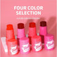 4 Color Jelly Blush Stick Matte Moisturizing Lip Balm 3 in 1 Multi Use Brightening Makeup Gloss