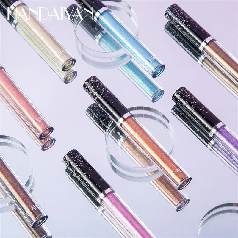 12pc/set Liquid Eyeshadow Metallic Diamond Shiny Eyeliner Pen Giltter Eyeshadow Palette Lasting Shimmer Brighten Makeup Cosmetic
