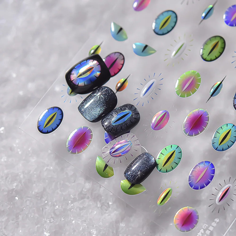 Golden Thread Butterfly Jelly Series Nail Art Stickers High Quality New Bronzing DIY Manicure Decal Decoration