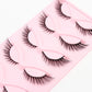5 Pairs Fluffy False Eyealshes Fox Cat Eye Lashes Winged False Eyelashes Fox Eye Faux Mink Eyelashes Silk Lashes Makeup