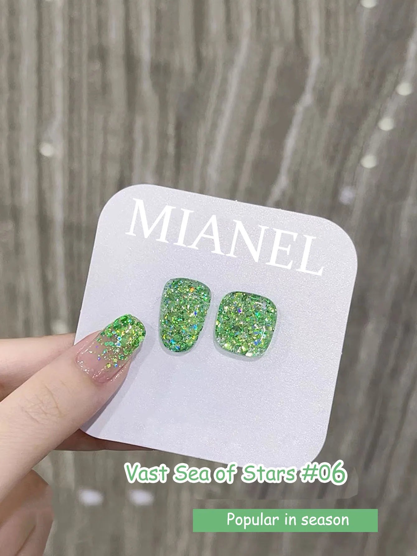 MIANEL 1-12PCS Star-chasing Moon-chasing Gel Nail Polish 2026 Popular Whitening Strobe Sequin Flashing Nail Polish White Nails