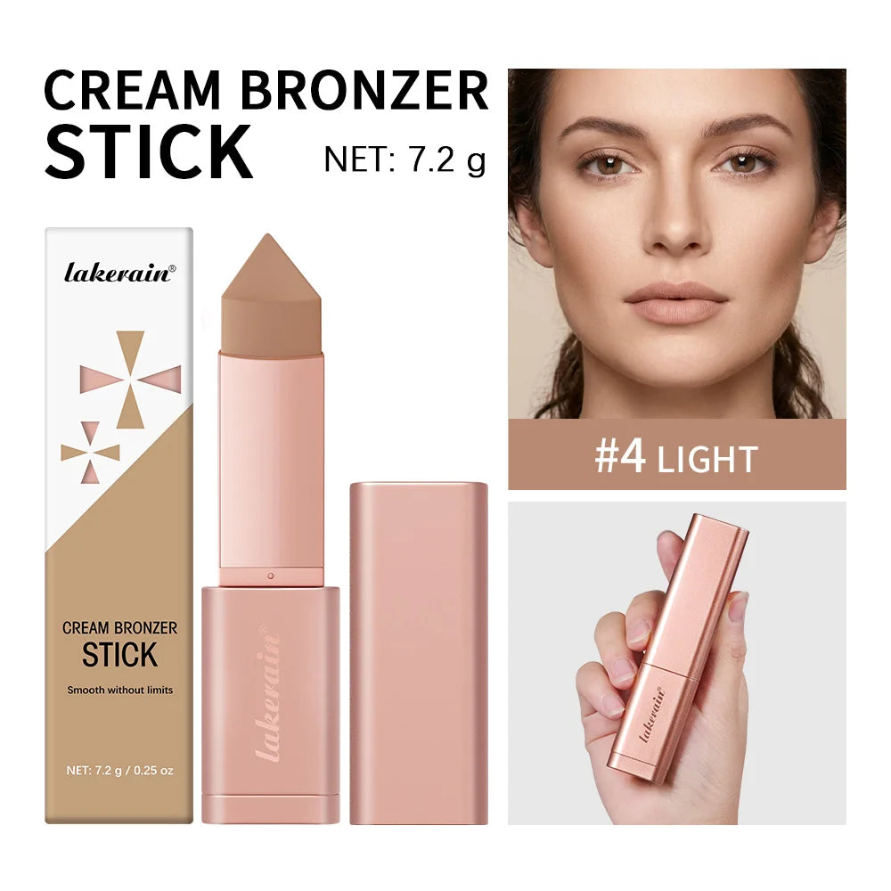 3D Bronzer Contour Stick Face Makeup Lasting Smooth Contour Bronzing & Contouring 2 IN 1 Creamy Bronze Stick Cosmetics 5 Colors