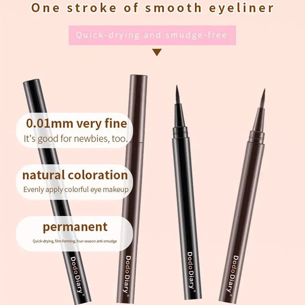 New Black Brown Color Liquid Eyeliner Pen Waterproof Long-lasting Natural Eye Liner Pencil Fast Dry Soft Texture Makeup Tools