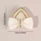 2Pcs Cat Ear Bow Hair Clips Elegant Pearls Rhinestone Hairpins Ribbon Barrette For Girls Children Headdress Hair Accessories