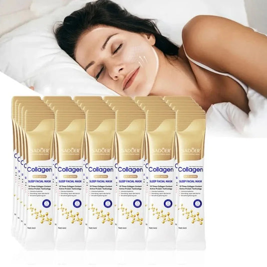 30 Pieces of Sadoer Collagen Sleeping Mask Facial Skin Care Moisturizing Brightening Firming Hydrating Mask Facial Skin Care