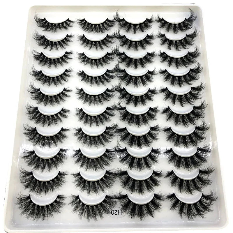 2023 New 20 pairs natural long 3D mink false eyelashes fake lashes makeup kit Mink Lashes extension eye lashes short eyelashes