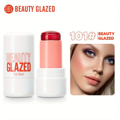 Makeup Blush Stick Lip Tinted Cooling Water Jelly Tint Jelly Blush Stick Watercolor Multi-Use Matte Blush Makeup