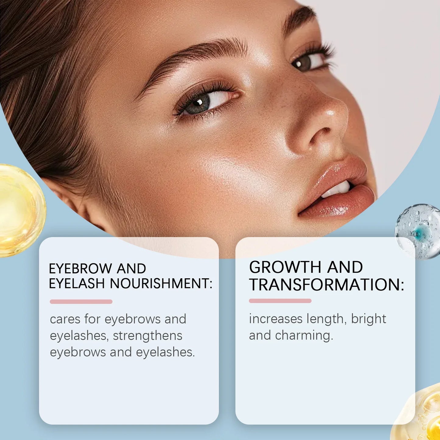 Eyelash Growth Serum Natural Ingredient Thicker Curling Lashes Lengthening Lifting Nourishing Moisturize Eyebrows Enhancer Serum