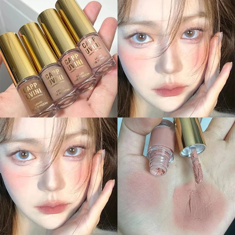 Glitter Liquid Eyeshadows 7 Colors Contour Makeup Lasting Matte Natural Cheek Contour Blush Pigment Milk Coffee Shadow Cosmetics
