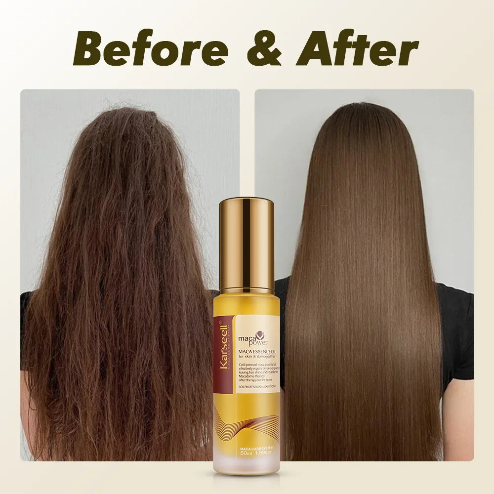 Karseell 50ml Moroccan Argan Oil for Hair Healing Cold Pressed Weightless Argan Oil Hair Serum for Dry Damaged Hair