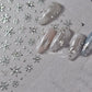 5D Laser Christmas Nail Stickers Crystal Diamond Nail Stickers Retro Gilded Snowflakes Self Adhesive Nail Art Decoration Sticker