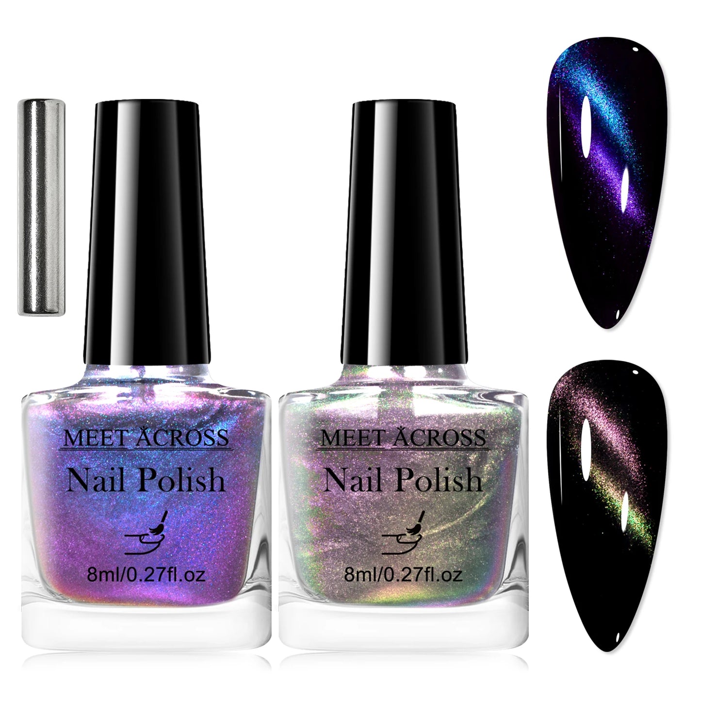 3pcs/set 8ml Cat Magnetic Nail Polish Long Lasting Quick Drying No Need of Lamp to Cure Nail Supplies Vernis for Nails Manicure