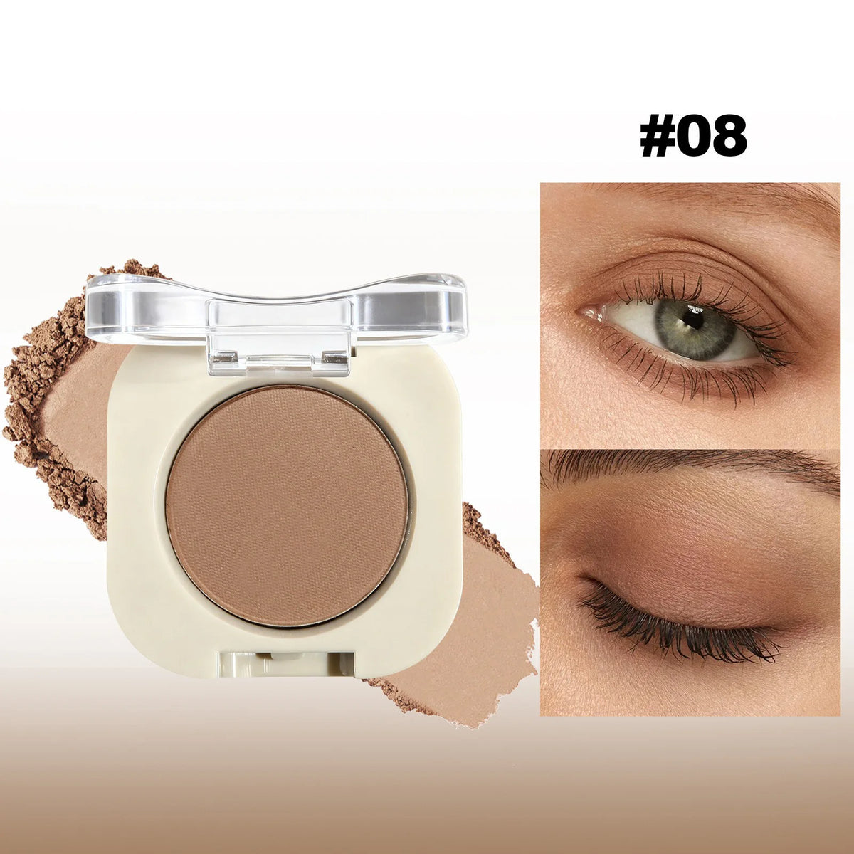 Monochrome Matte Brown Eyeshadow Primer Makeup Lasting Smooth Easy To Wear Nature Brighten Silkworm Eyeshadow Palette 12Colors