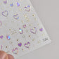 Cat's Eye 5D Gradient European Love Heart Gem Wing Crystal Geometric Colorful Self Adhesive Nail Art Stickers Manicure Decals