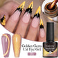PUENTE 7.5ML Golden Gems Cat Magnetic Gel Nail Polish Pink Brown Blue Colors Golden Glitter Cat Eye Soak Off UV Nail Art Varnish