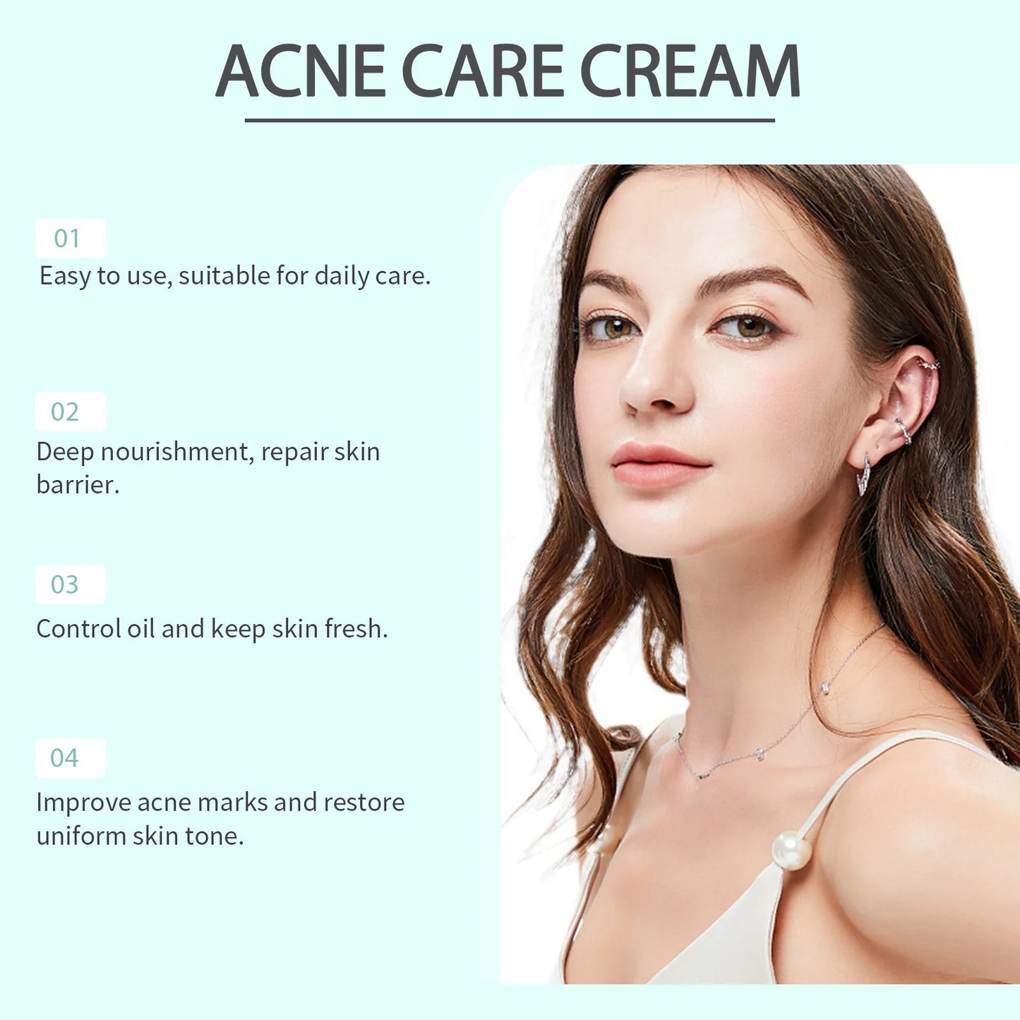 Anti Pimple Facial Cream Fade Acne Mark Reduce Blemishes Relieve Redness Lighten Dark Spot Hydrating Repairing Soothe Face Cream