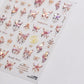 Shiny Jelly Butterfly Charming Golden Gradient Bowknot 5D Self Adhesive Nail Art Sticker Flower Petal Rhinestone Manicure Decals