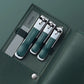 4/10PCS New Nail Clippers set 4 with Rotating Leather Bag Professional Trimmer Pedicure Care Tools Manicure Set Home Care Gift
