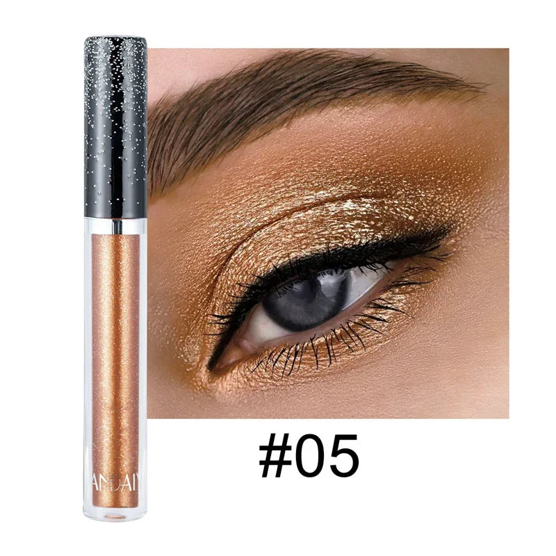 12pc/set Liquid Eyeshadow Metallic Diamond Shiny Eyeliner Pen Giltter Eyeshadow Palette Lasting Shimmer Brighten Makeup Cosmetic