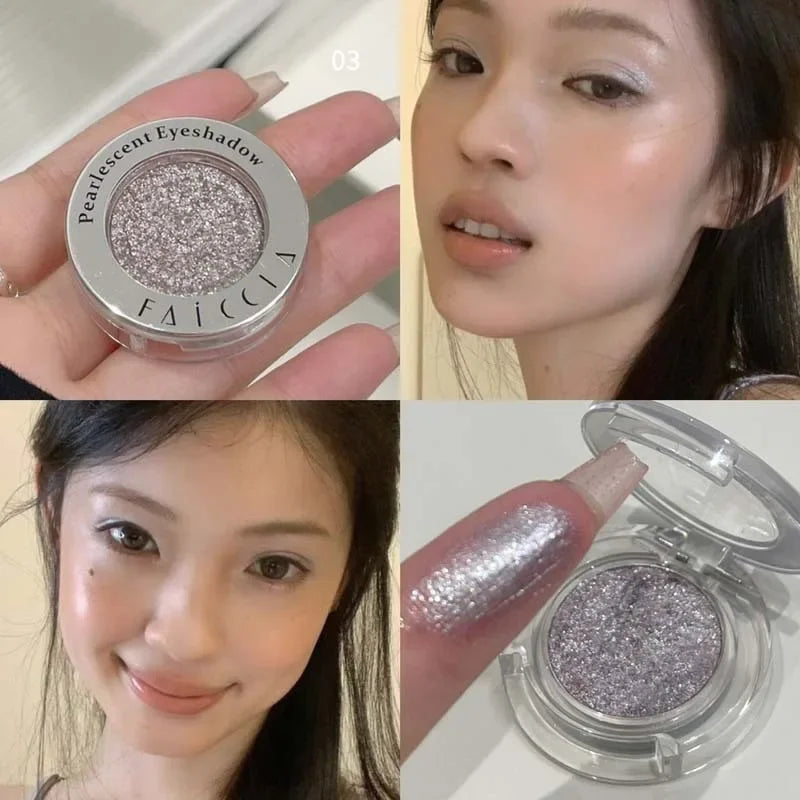 Pearlescent Eyeshadow Gel Glitter White Gold Black Wet Eyes Shadow Highlighter Monochrome Metallic Pearl Eye Pigments Cosmetics
