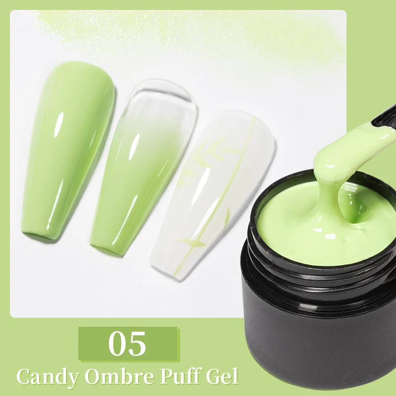 PUENTE Pearl Color Builder Nail Gel Polish Hema Free Shell Thread Glitter Nail Extension Semi-Permanent Construction Gel Varnish