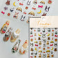 Lovely Cat Bunny Bowknot Poker Crown Lock Key Easter Eggs Love Cute Rabbit Mushroom Chick Flower Dog DIY Nail Art Stickers Decal