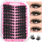 GROINNEYA DIY Lash Clusters Mixed Tray Manga Cluster Lashes DIY Spiky Lashes Extension Natural Volume Individual Lashes Makeup